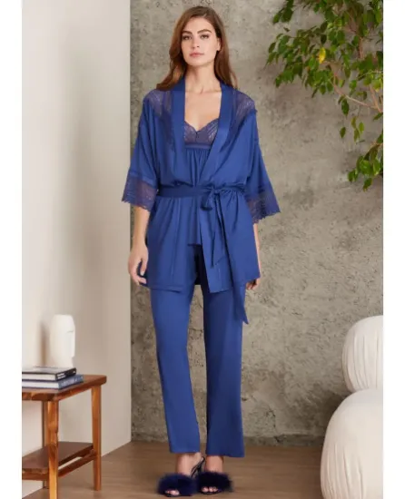 Pierre Cardin 2820-5 Penye Sabahlıklı Pijama Takım resmi