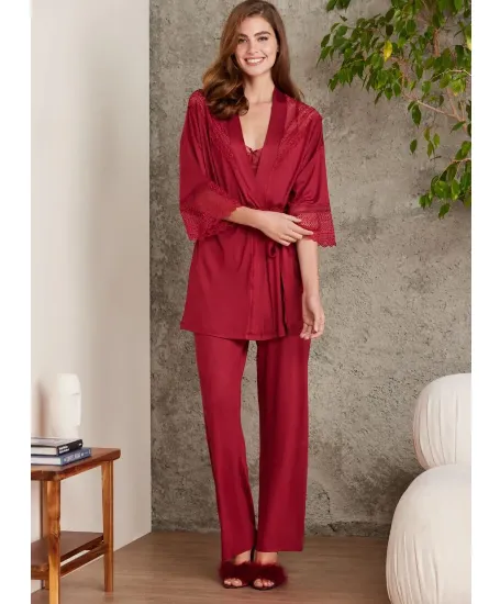 Pierre Cardin 2820-6 Penye Sabahlıklı Pijama Takım resmi