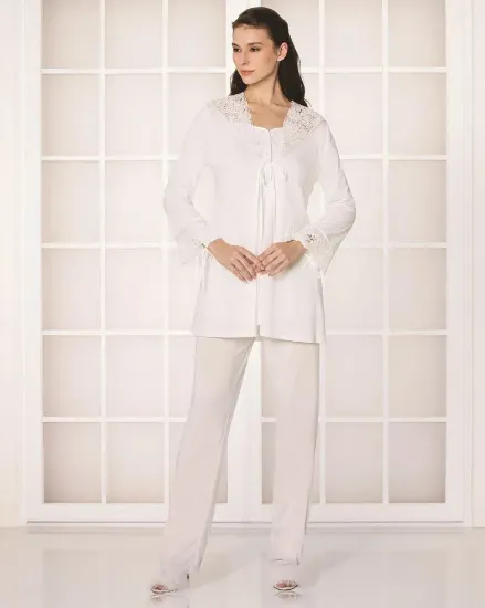 Pierre Cardin 3050 Penye Sabahlıklı Pijama Takım resmi