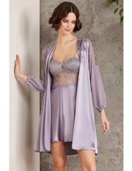 Picture of Pierre Cardin 6005-6 6 Pcs Satin Dressing Gown Set
