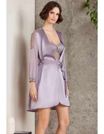 Picture of Pierre Cardin 6005-6 6 Pcs Satin Dressing Gown Set
