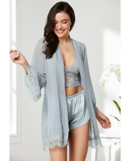 Pierre Cardin 7005-7 Saten Dörtlü Gecelik Büstiyer Takım resmi
