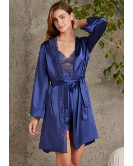 Picture of Pierre Cardin 7015-6 Satin Lace 4 Pcs Shorts Set
