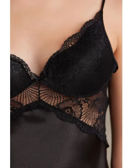Pierre Cardin 7035-2 Saten Dörtlü Gecelik Büstiyer Takım resmi