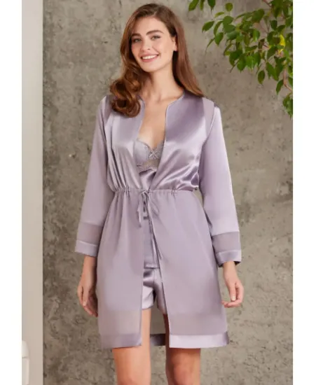 Picture of Pierre Cardin 7035-3 Satin Lace 4 Pcs Shorts Set