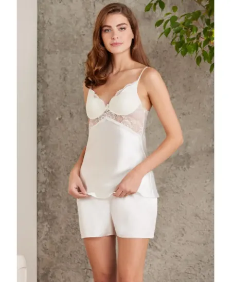 Picture of Pierre Cardin 7035-6 Satin Lace 4 Pcs Shorts Set