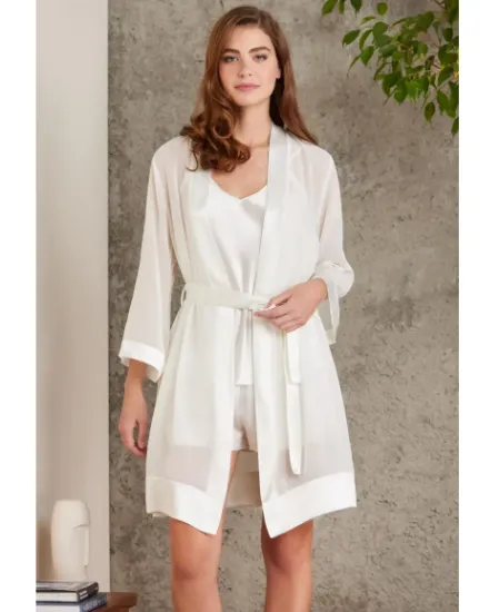 Picture of Pierre Cardin 7085-3 Satin Lace 4 Pcs Shorts Set