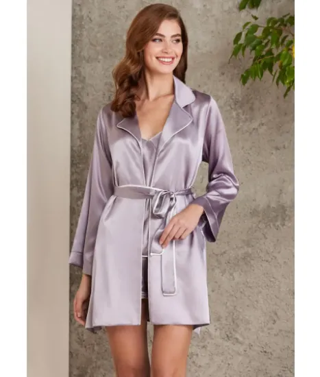 Picture of Pierre Cardin 7200-3 Satin Lace 4 Pcs Shorts Set