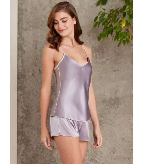 Picture of Pierre Cardin 7200-3 Satin Lace 4 Pcs Shorts Set