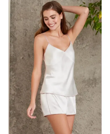 Pierre Cardin 7200-7 Saten Dörtlü Gecelik Büstiyer Takım resmi