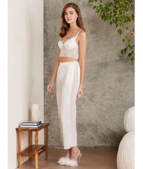 Pierre Cardin 7025 Saten Dörtlü Gecelik Büstiyer Takım resmi