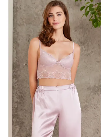 Picture of Pierre Cardin 7025-3 Satin Lace 4-Piece Pajama Set