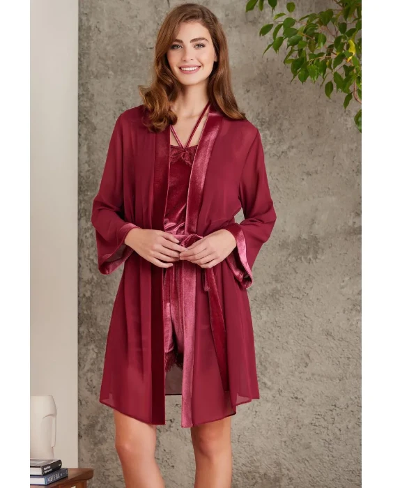 Pierre Cardin 4800-6 Kadife Sabahlıklı Tulum Takım resmi