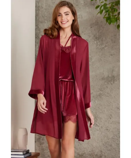 صورة طقم بذلة مع ثوب خلع الملابس المخملي Pierre Cardin 4800-6