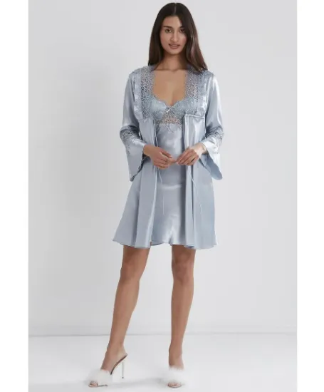 Picture of Pierre Cardin 6325 6 Pcs Satin Robe Set