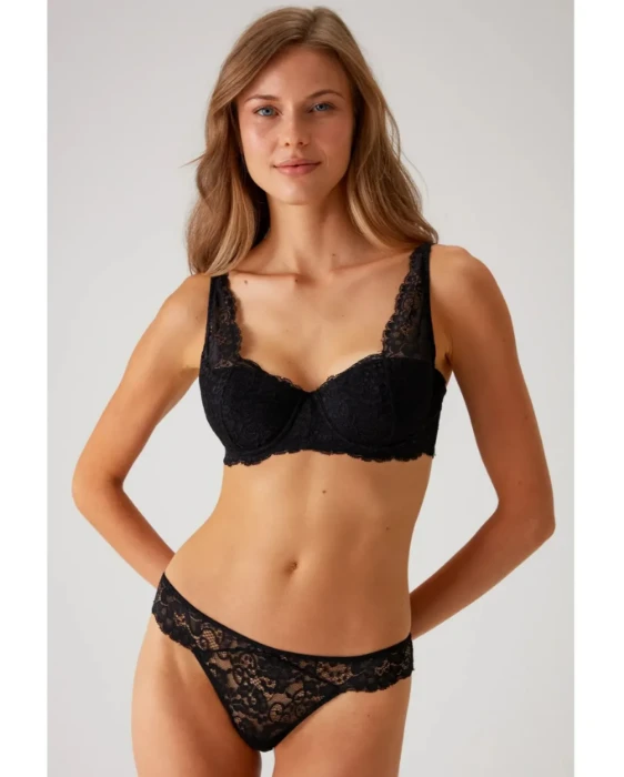 Pierre Cardin 4801-4 Balenli Pedli Dolgusuz Sütyen Takım resmi