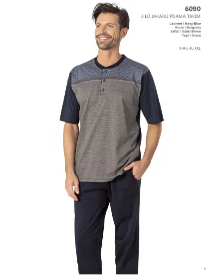 Image de Pierre Cardin 6090 Ensemble Pyjama 3 Pièces Pour Homme