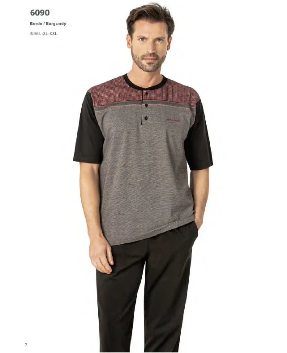Pierre Cardin 6090-2 Erkek Üçlü Pijama Takım resmi