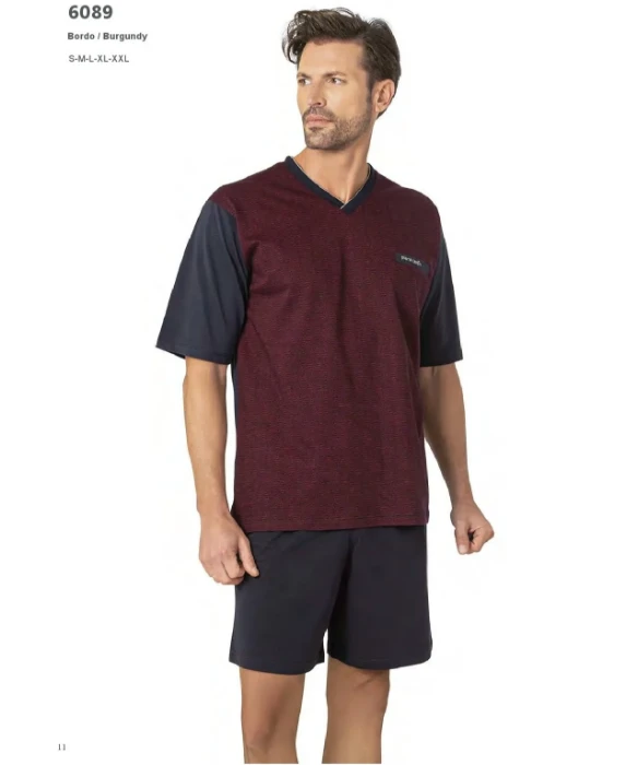 Pierre Cardin 6089-2 Erkek Üçlü Pijama Takım resmi