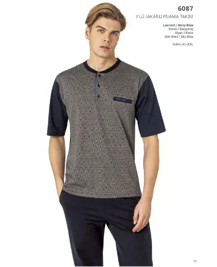 Image de Pierre Cardin 6087 Ensemble Pyjama 3 Pièces Pour Homme