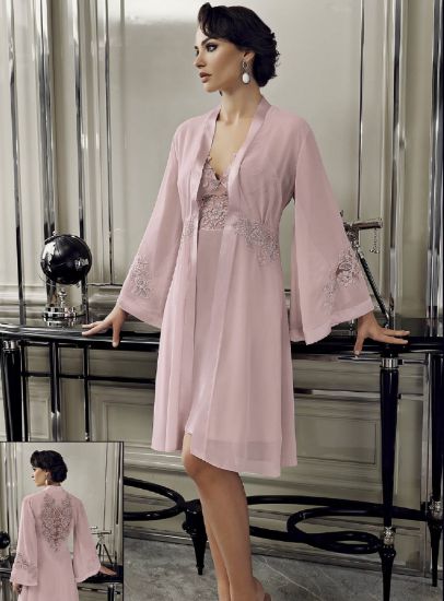 صورة Perin 9400-2 6 Pcs Satin Nightgown Set