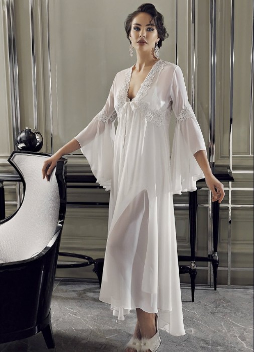 صورة Perin 9500 6 Pcs Satin Nightgown Set