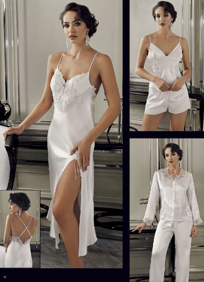 صورة Perin 9500 6 Pcs Satin Nightgown Set