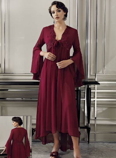 صورة Perin 9500 6 Pcs Satin Nightgown Set