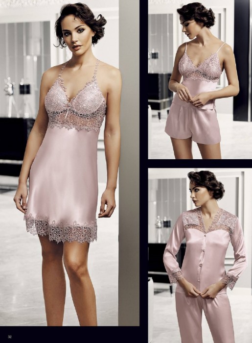صورة Perin 9600-3 6 Pcs Satin Nightgown Set
