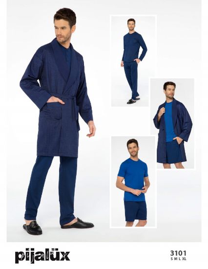 Picture of Pijalux Men's 5 Pcs Robe Set 3101