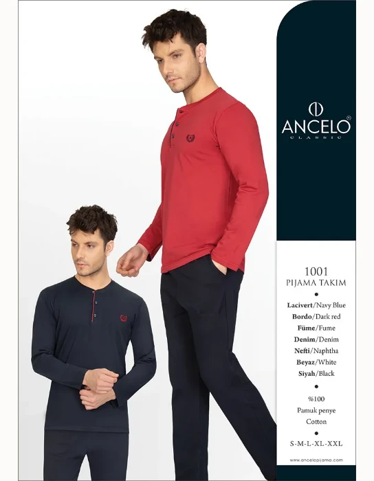 Ancelo 1001 Erkek Penye Pijama Takım resmi