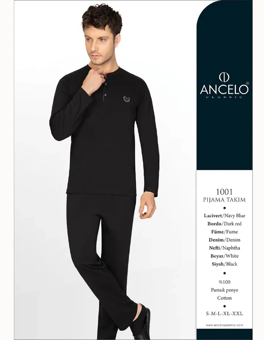 Ancelo 1001 Erkek Penye Pijama Takım resmi