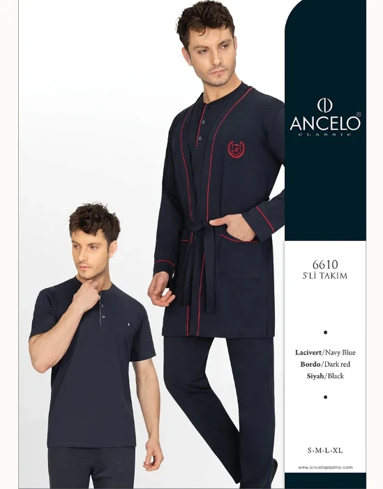 Ancelo 6610 Erkek Ropdöşambır 5'li Hediye Seti resmi