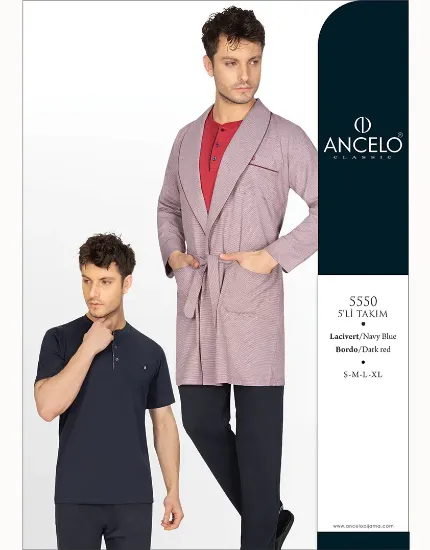 Ancelo 5550 Erkek Penye Sabahlıklı 5'li Takım resmi
