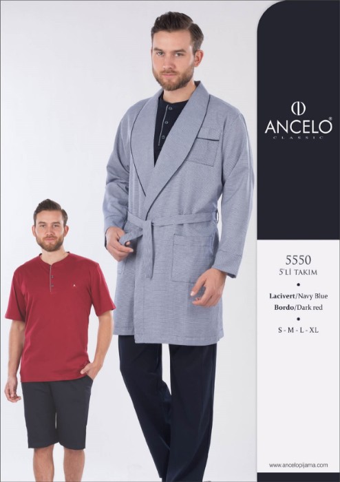 Ancelo 5550 Erkek Penye Sabahlıklı 5'li Takım resmi