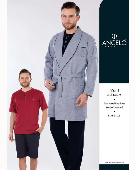 Ancelo 5550 Erkek Penye Sabahlıklı 5'li Takım resmi