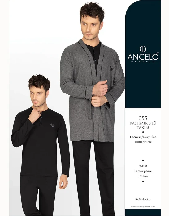 Ancelo 355 Erkek Kaşmir Sabahlıklı Takım resmi