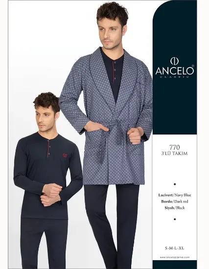 Ancelo 770 Erkek Pamuklu Sabahlıklı Takım resmi