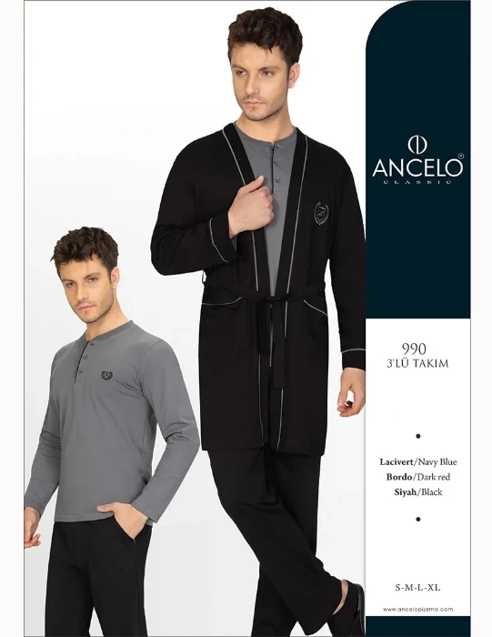 Ancelo 7770 Erkek Penye Sabahlıklı 5'li Takım resmi