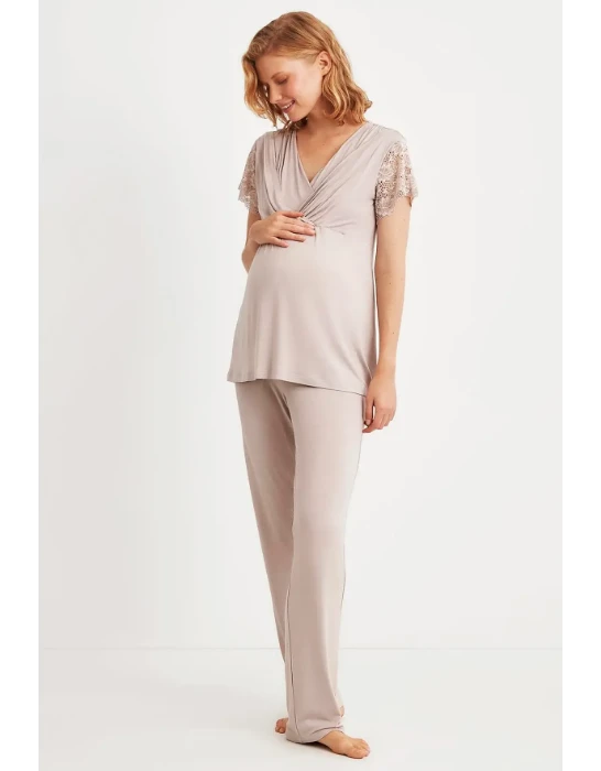 Catherine's Hamile Lohusa Pijama Takım 870 vizon ön