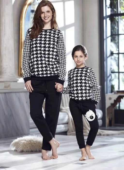 Penye Mood 8229 Çocuk Yarı Polar Pijama Takım resmi