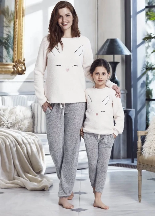 Penye Mood 8247 Çocuk Yarı Polar Pijama Takım resmi
