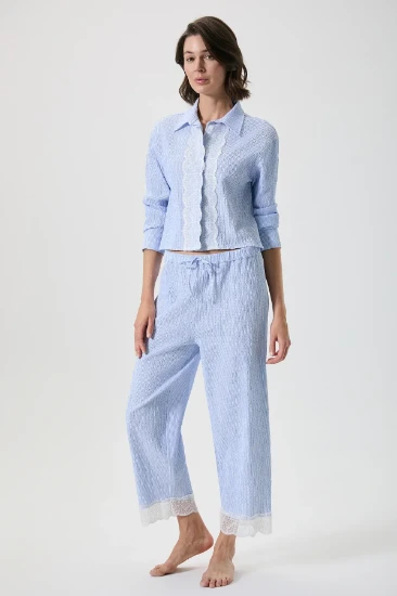 Penye Mood 10140 Düğmeli Pijama Takımı resmi