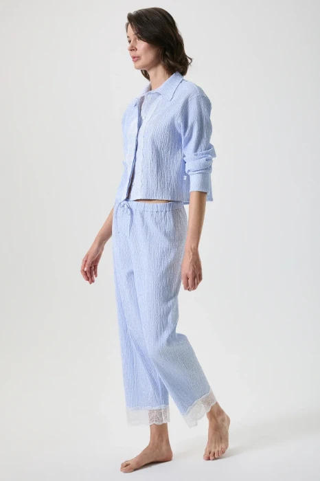 Penye Mood 10140 Düğmeli Pijama Takımı resmi