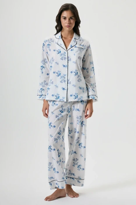 Penye Mood 10135 Düğmeli Pijama Takımı resmi
