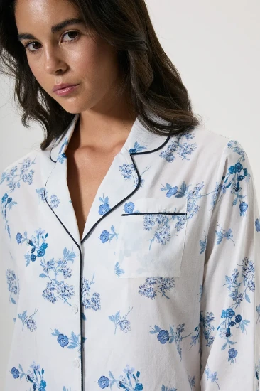 Penye Mood 10135 Düğmeli Pijama Takımı resmi