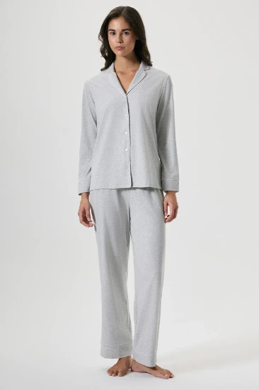 Penye Mood 10153 Düğmeli Pijama Takımı resmi