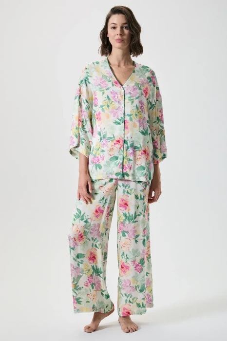 Penye Mood 10123 Düğmeli Pijama Takımı resmi