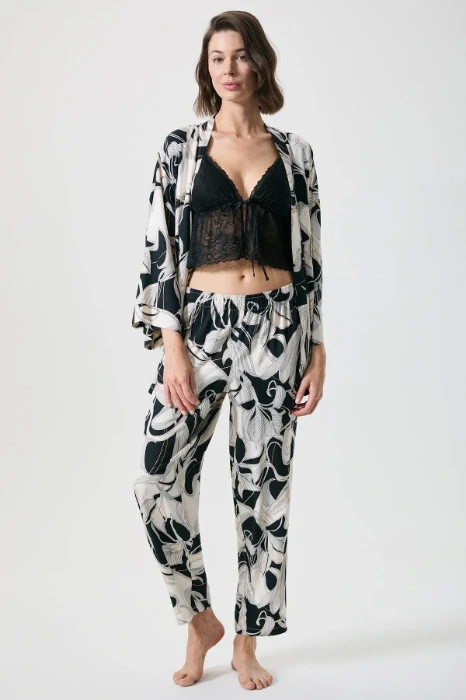 Penye Mood 10130 3lü Yazlık Pijama Takımı resmi
