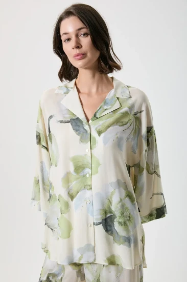 Catherine's 20238 Düğmeli Pijama Takımı resmi